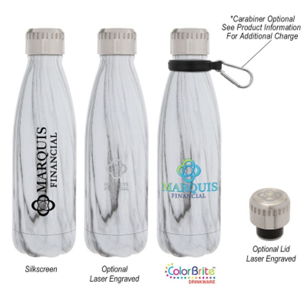 Swiggy Stainless Steel Water Bottle 16oz with Custom Window Box